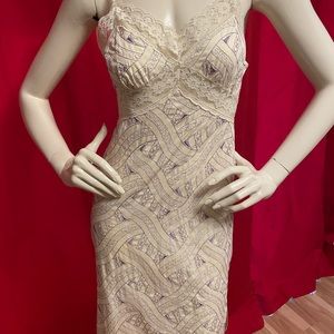 Tocca Embroidered Cotton Slip Dress size 4